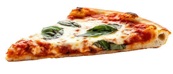 Delicious slice of classic cheese pizza.