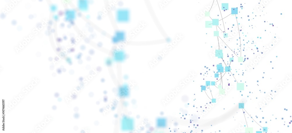 Poster Modern digital network connection background. Ideal for tech,  AI, and communication concepts.