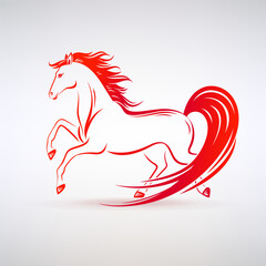 Stylized Red Horse