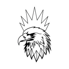 Eagle silhouette set vector design big pack of bird illustration and icon