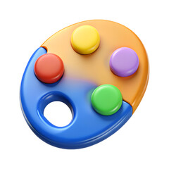 Set of colorful round buttons in bright colors isolated on a white background