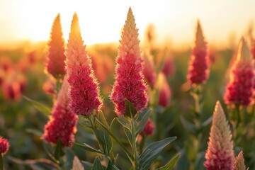 Sunset hues on vibrant blossoms