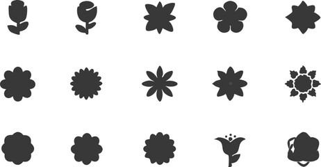 flowers line icon set  vector pictograms of rose  .eps