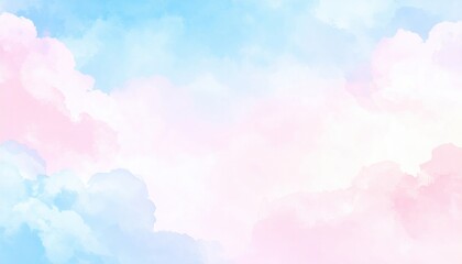 Serene cloudscape sky digital art pastel colors aerial view tranquility and peacefulness