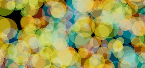 Bright, colorful bokeh background with overlapping circles. Ideal for websites, presentations, and designs.