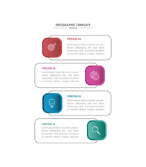 4 step or process infographic template design vector for business and presentation company