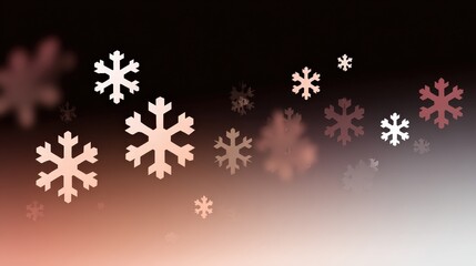 Elegant and Soft Snowflakes on a Gradient Background for Winter and Holiday Themes