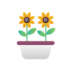 Farm Flower Vector icon