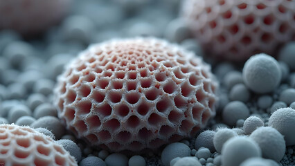 Foraminiferan's Shell Architecture Visualized Through Scanning Electron Microscopy Revealing Precise Arrangement of Chambers Added Throughout Microorganism's Life