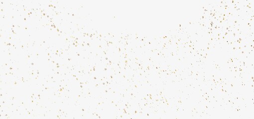 Sparkling gold glitter scattered on a white background. Perfect for holidays, celebrations, and festive designs.