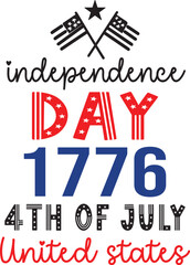 Fototapeta premium independence day 1776 4th of July United states SVG
