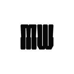 MW monogram logo design letter text name symbol monochrome logotype alphabet character simple logo