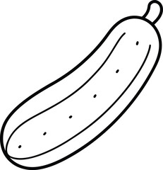 vector illustration of a cucumber