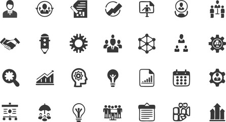 Fototapeta premium swot analysis line icon set set of outline icons (1).eps
