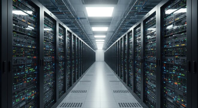 Server Room Data Center Corridor