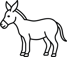donkey cartoon isolated on white