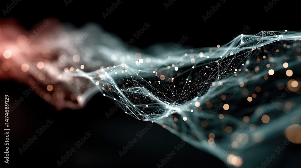 Aufkleber technology background technology background abstract background with connecting dots and lines connection structure digital communication earth futuristic technology abstract
