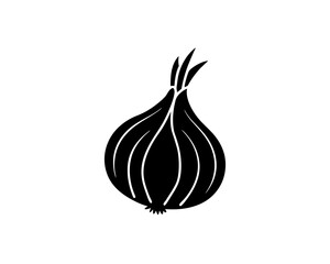 creative details Outline silhouette onion icon Vector Illustration