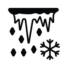 Icicles forming under a surface, representing cold and freezing weather.