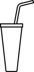 vector illustration of a drinking straw