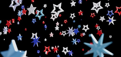 Celebrate Independence Day with this vibrant image of red, white, and blue stars.