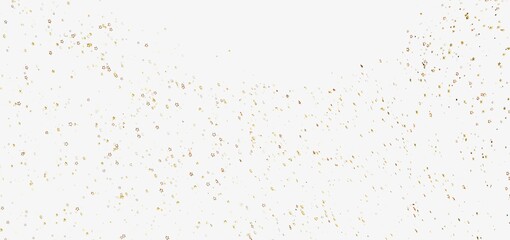 Elegant gold star confetti on white background. Perfect for holidays, celebrations, and festive designs.