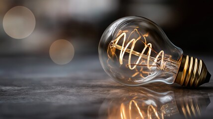 Glowing light bulb on a dark background as a symbol of brainstorming and idea generation.Based on Generative AI