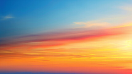 orange and blue sunset sky gradient background