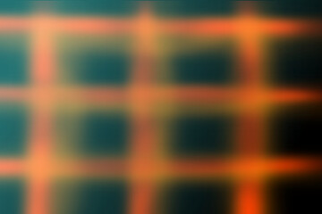 Abstract background in dark blue and black with orange, heavily blurred rectangles.