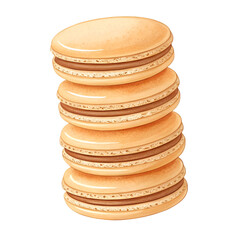 Stack of wafer isolated on white background