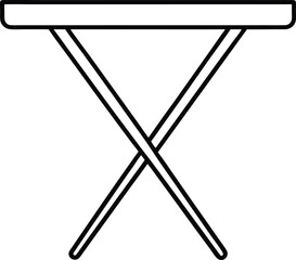 vector illustration of an folding table