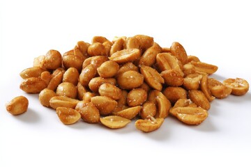 Fototapeta premium A delicious pile of salted, roasted peanuts.