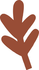 Abstract organic silhouette leaves plant shape