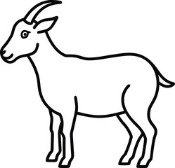 silhouette of a goat
