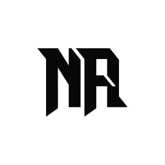 NA monogram logo design letter text name symbol monochrome logotype alphabet character simple logo