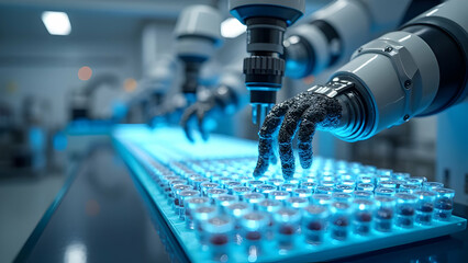 Fully Automated High-Throughput Screening System in Pharmaceutical Research Cleanroom with Robotic Arms Handling Thousands of Compound Samples