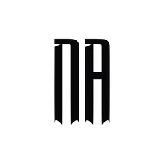 NA monogram logo design letter text name symbol monochrome logotype alphabet character simple logo