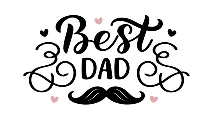 Best Dad Typography Lettering