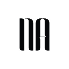 NA monogram logo design letter text name symbol monochrome logotype alphabet character simple logo