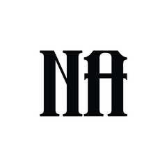 NA monogram logo design letter text name symbol monochrome logotype alphabet character simple logo