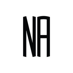 NA monogram logo design letter text name symbol monochrome logotype alphabet character simple logo