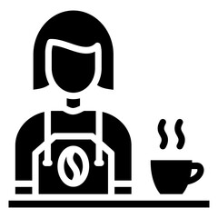 Barista  Icon Element For Design