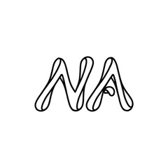 NA monogram logo design letter text name symbol monochrome logotype alphabet character simple logo