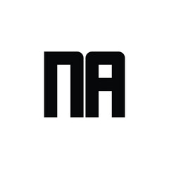 NA monogram logo design letter text name symbol monochrome logotype alphabet character simple logo