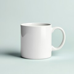 Obraz premium Ceramic mug displaying hot coffee and tea drinks minimalist setting inspirational vibe simple design