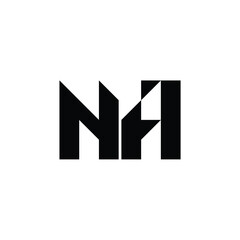 Obraz premium NA monogram logo design letter text name symbol monochrome logotype alphabet character simple logo