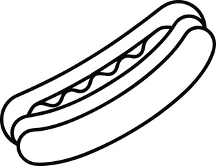 illustration of a hot dog 
