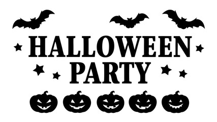 Obraz premium Halloween Party Typography Lettering