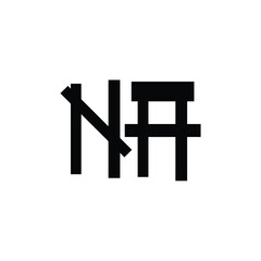 NA monogram logo design letter text name symbol monochrome logotype alphabet character simple logo
