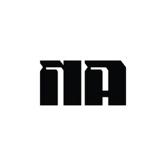 NA monogram logo design letter text name symbol monochrome logotype alphabet character simple logo